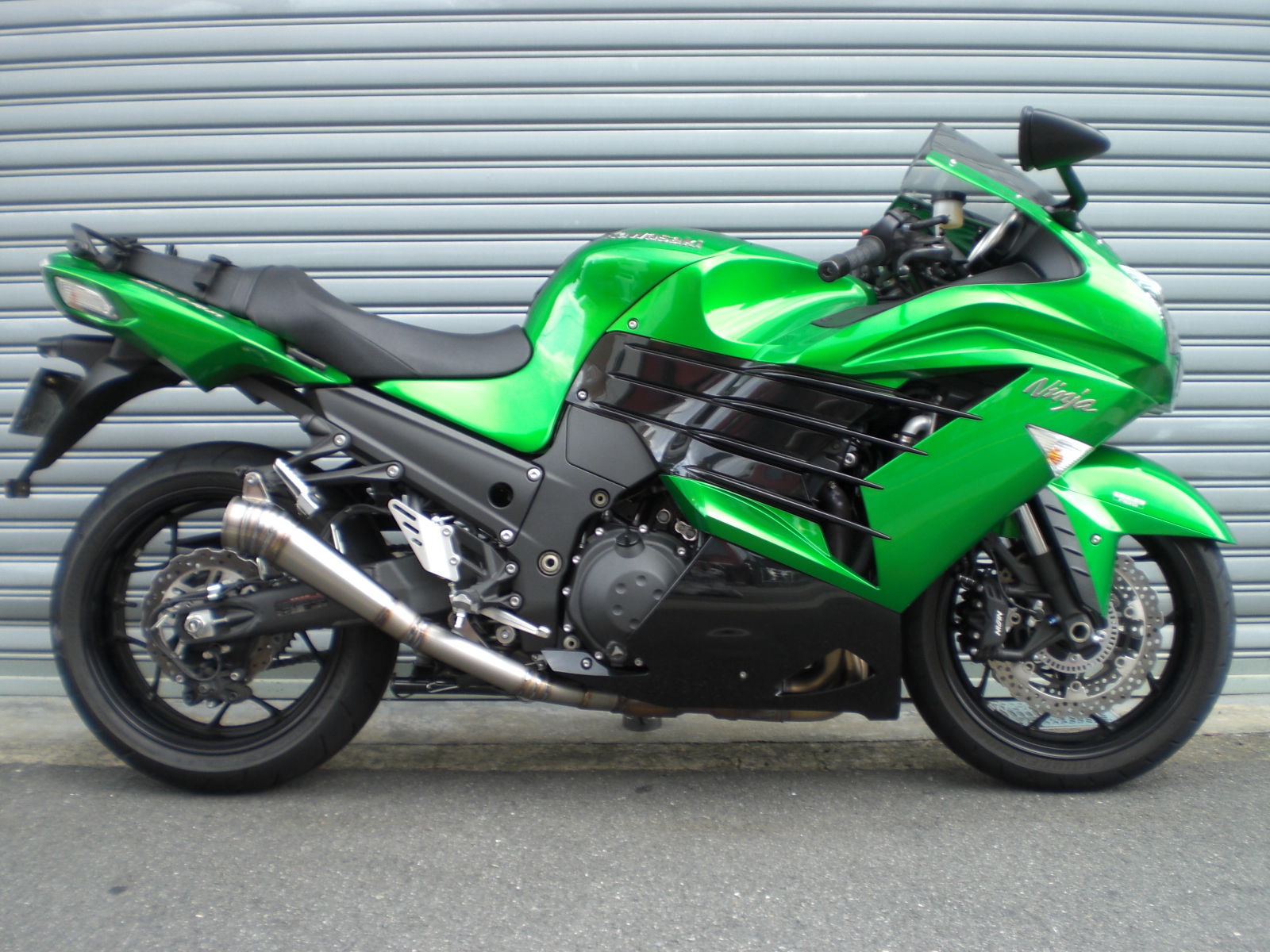 カワサキ 穴無し!ZX-14R.12-19年..純正サイレンサー右マフラー.ZX14R..刻印K619